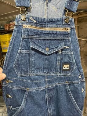 Berne Denim Work Overalls Bib - Classic Dark Blue